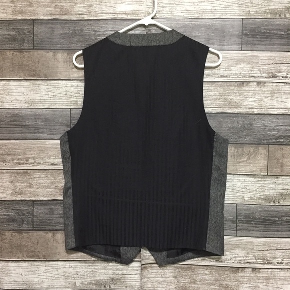 Buckle Black Slim Fit Waistcoat Vest Men’s M Gray Button Front Polyester Blend - Picture 4 of 6